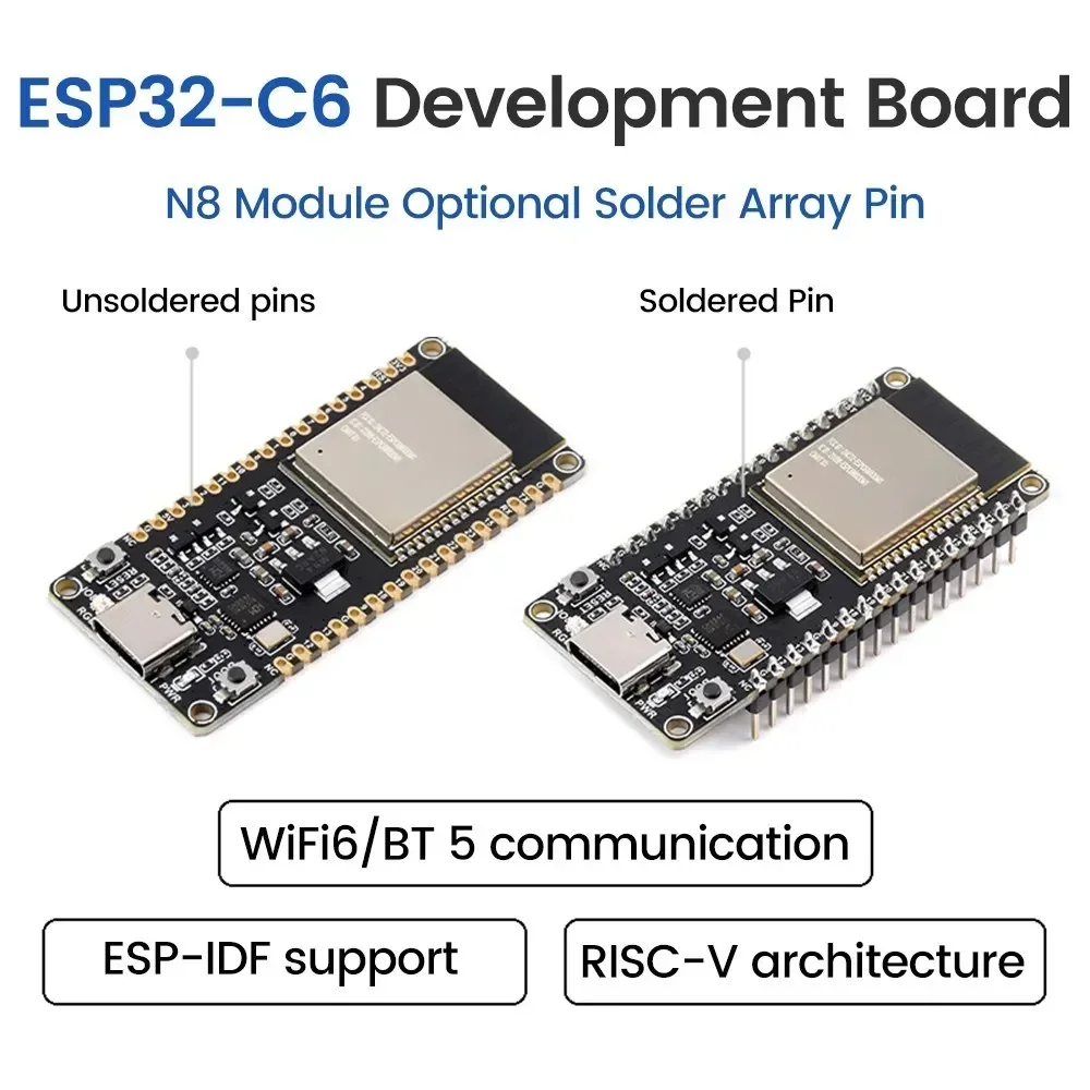 NEW ESP32-C6 WiFi Bluetooth Development Board Core Board Onboard ESP32-C6-WROOM-1-N8 Module