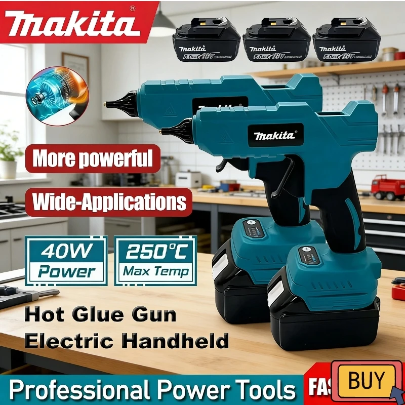 

Makita Cordless Tool Electric Handheld Hot Glue Gun Repair DIY 18V Hot Melt Welding Hot Air Gun Anti-scald Nozzle Tool