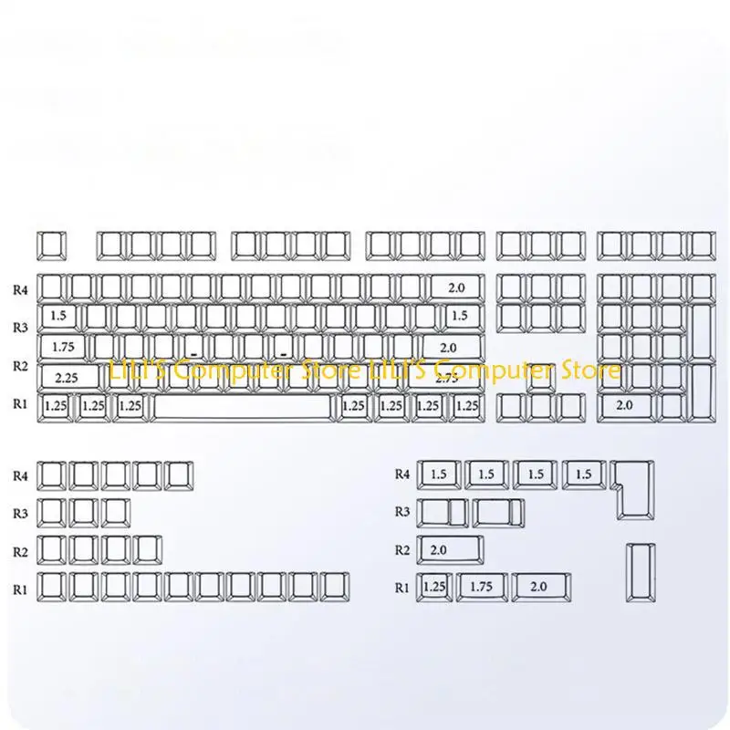

A52B 130 Keys Keycaps Set PBT Cherry Height Keycap Electronic Game Mechanical Keycap