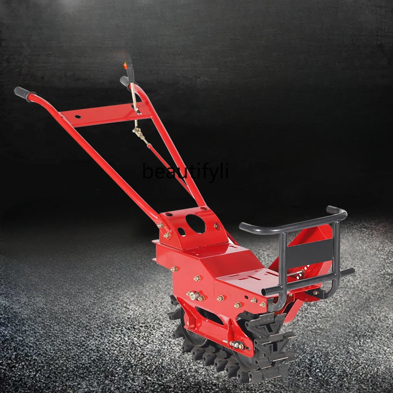 New Crawler-Type Mini-Tiller Caterpillar Track Multi-Function Rotary Tiller Agricultural Ditching Farmland Plough Soil Turning