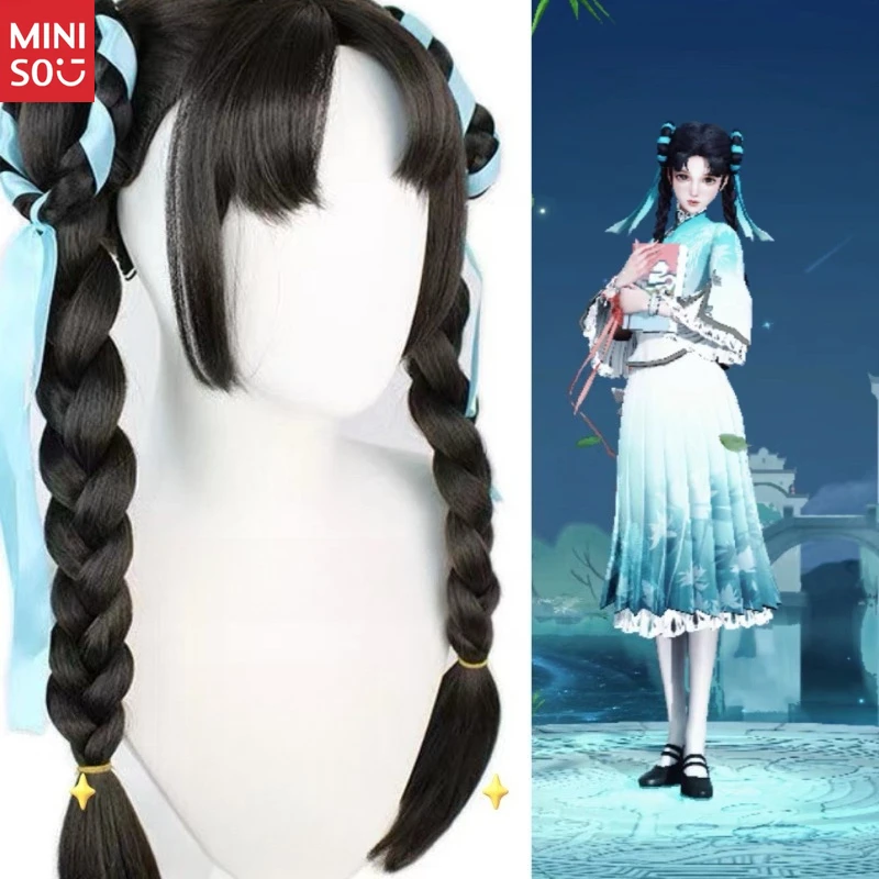 

Парик для косплея Honor of Kings: двойные косы в древнем стиле для аниме-конвенции и костюма