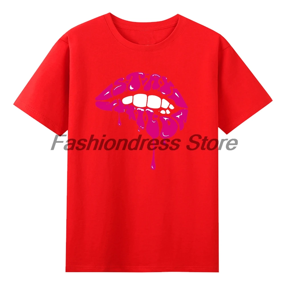 Ben Azelart Lips Merch T-shirt Crewneck Short Sleeve Cotton Tee Women Men Streetwear Tops