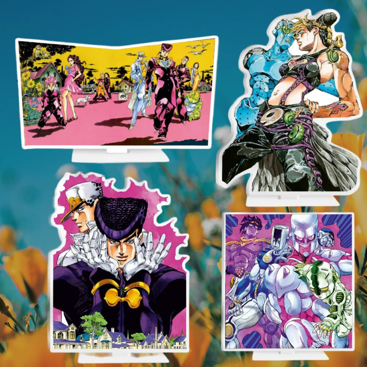 Soporte de acrílico de 15 cm para Steel Ball Run, Crazy Diamond, Heaven's Door, Killer Queen, colección de periféricos de anime, regalo de figura de acrílico