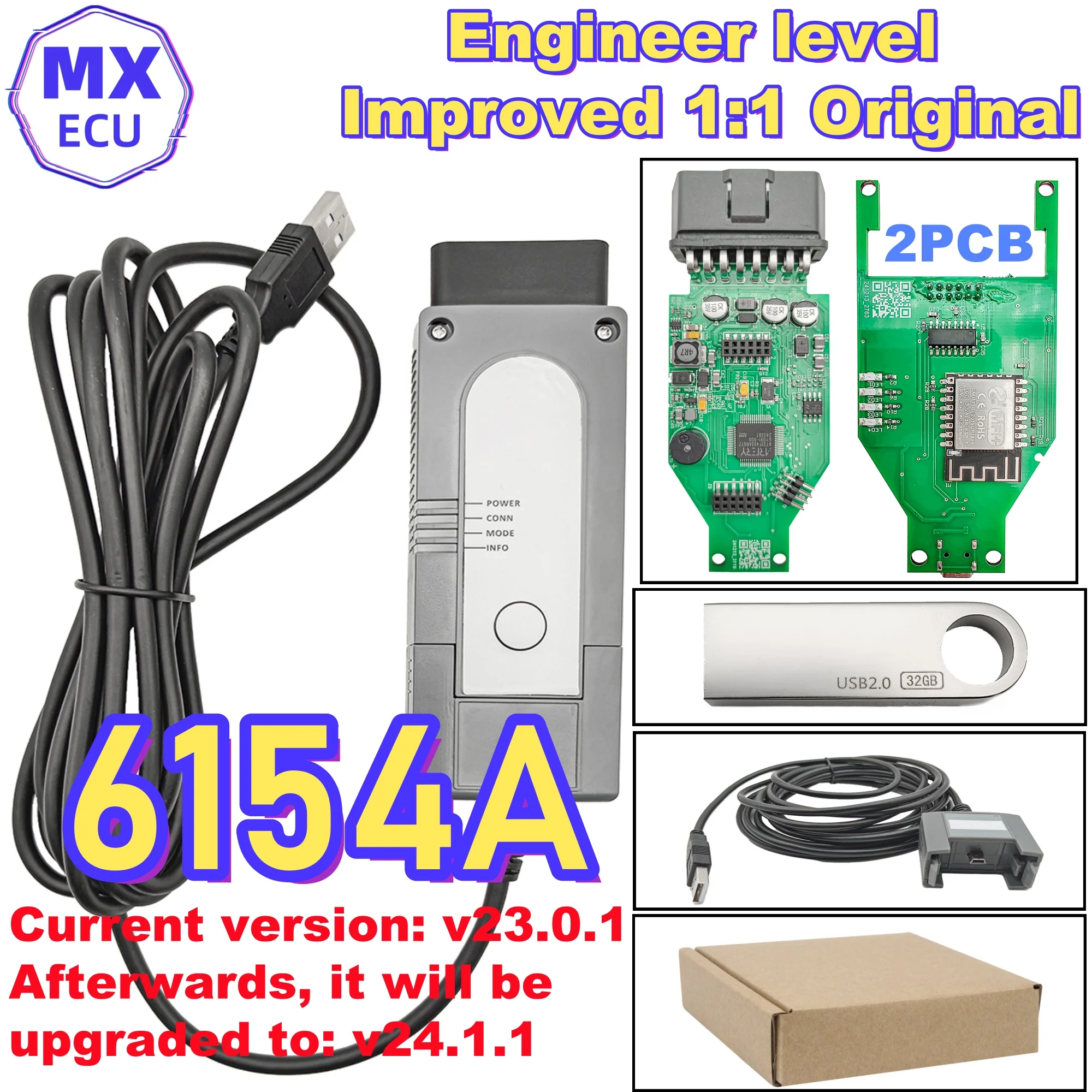 Уровень инженера 2025 1:1, оригинальный улучшенный диагностический инструмент сканера 6154 obd2 WIFI VAS для VAG 6154A VW Audi VAS6154 без DOIP Уровень инженера 2025 1:1, оригинальный улучшенный диагностический инструмент сканера 6154 obd2 WIFI VAS для VAG 6154A VW Audi VAS6154 без DOIP