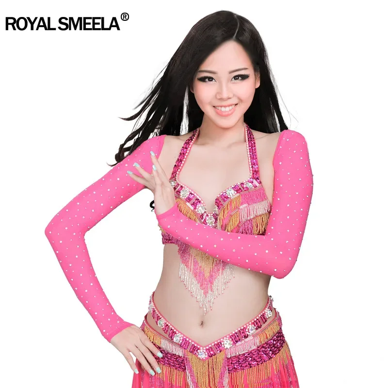 Women belly dance rhinestone sleeves dancing costumes Dance Accessories