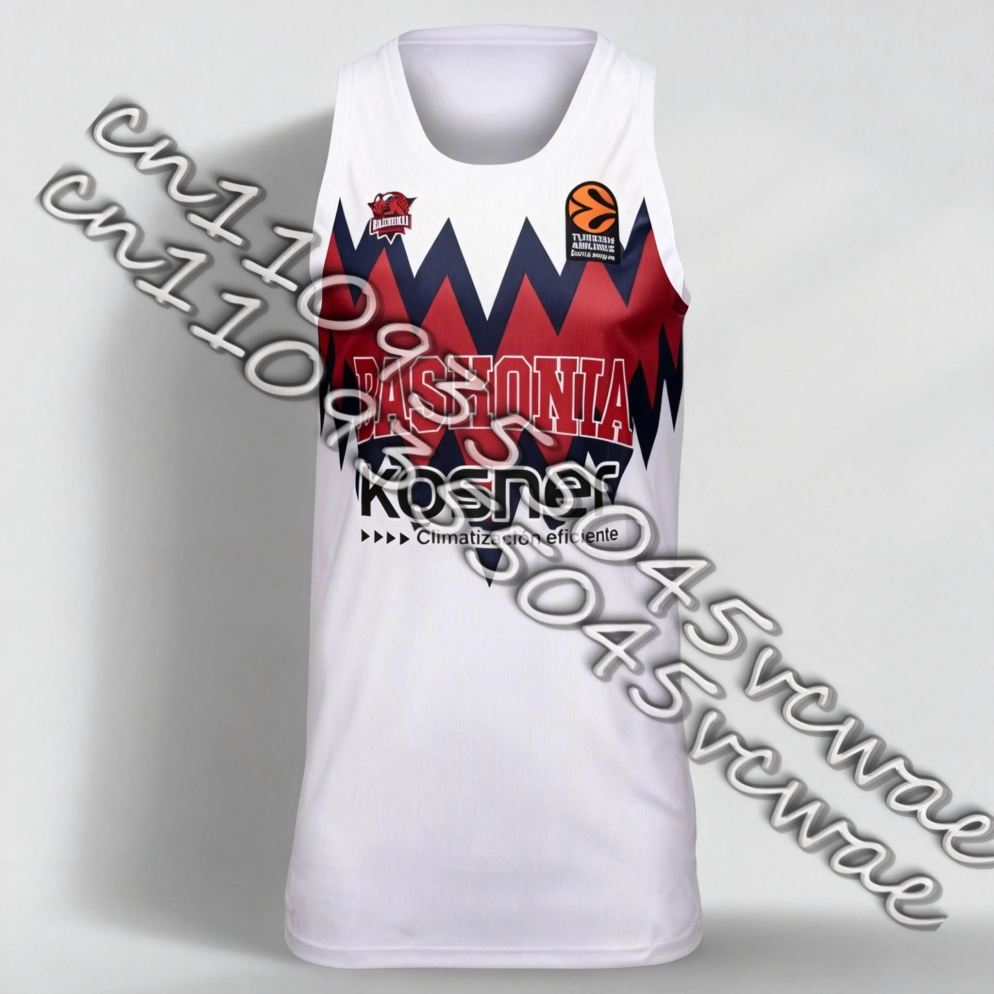 

Kids Spain Baskonia Trendy Basketball Third Jersey Vest Adults & Kids Breathable Quick Drying Comfortable for Sports Wear