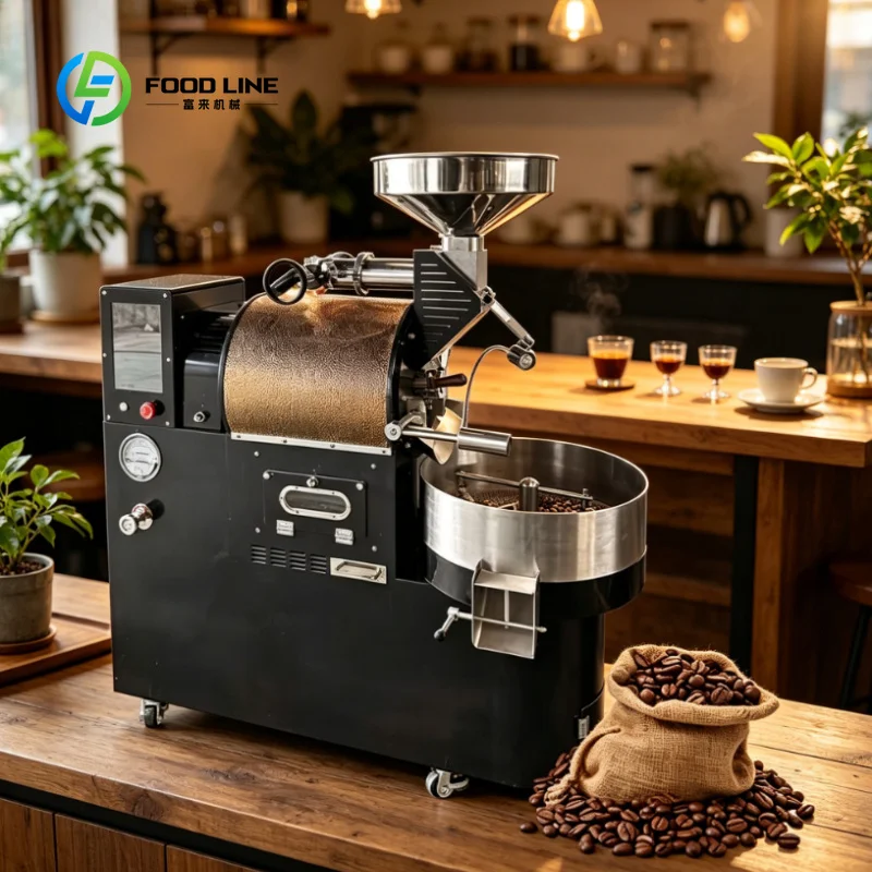 Customized 3kg Fully Automatic Drum Coffee Roaster Commercial Coffee Bean Roasting Machine with Stable Performance