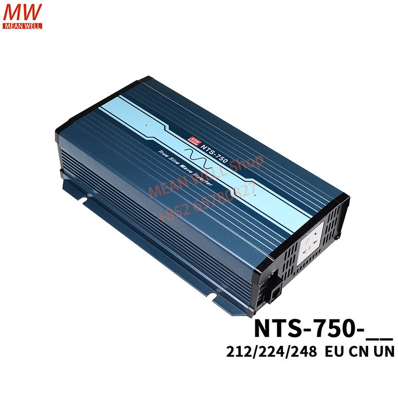 Original MEAN WELL Switching Power Supply 750W High Reliable True Sine Wave DC-AC Power Inverter NTS-750-212EU 224 248 EU CN UN