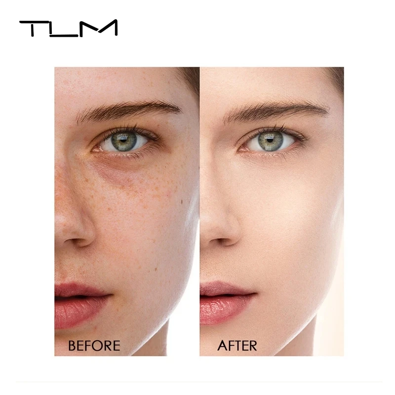 TLM TUM Colour Changing Warm Skin Tone Foundation Makeup Base Nude Face Moisturizing Liquid Cover Concealer for Women