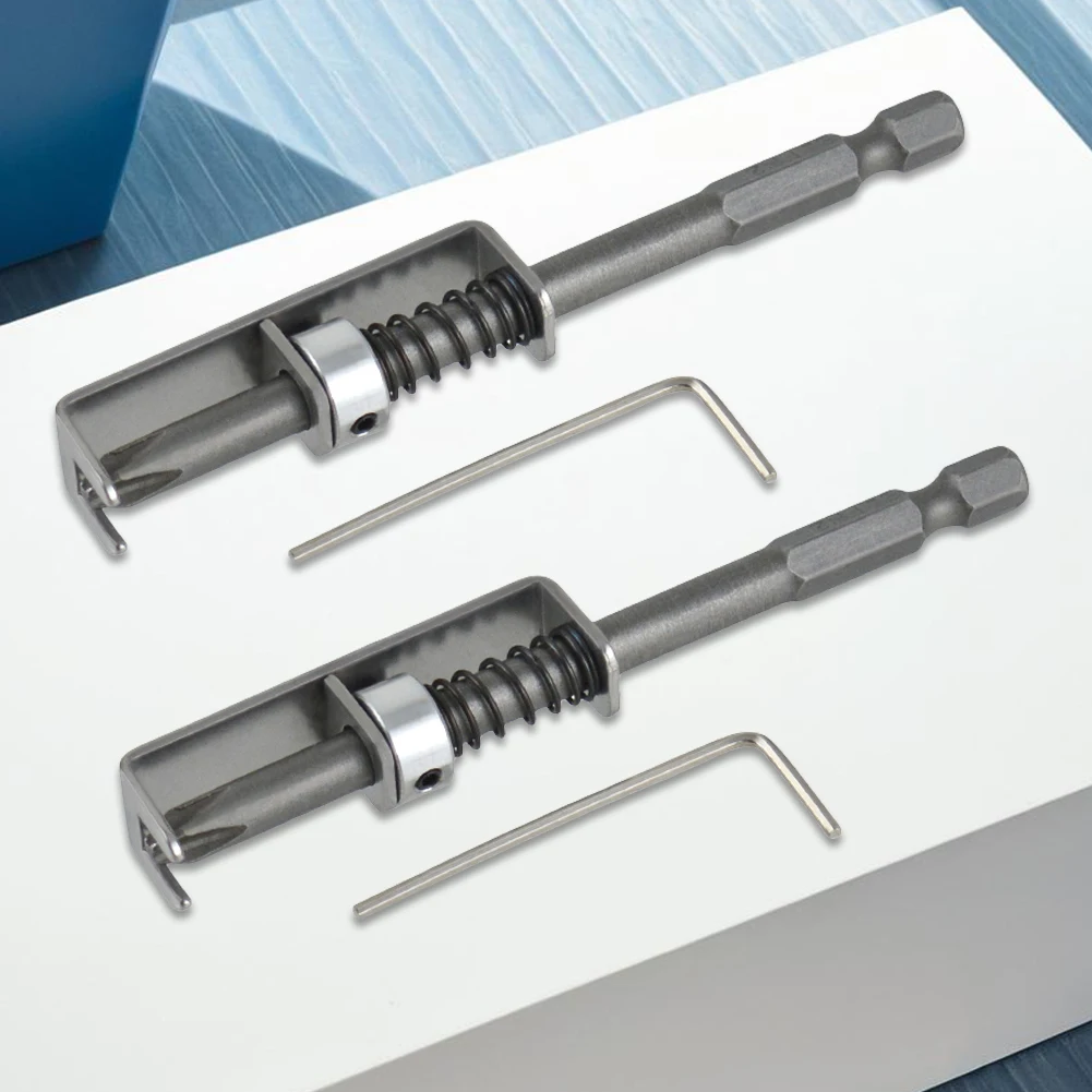 Spring-Loaded Screw Holder Bit Wear Resist Screw Fixing Drill Bit One-handed Spring Positioning Bit DIY Home Repair