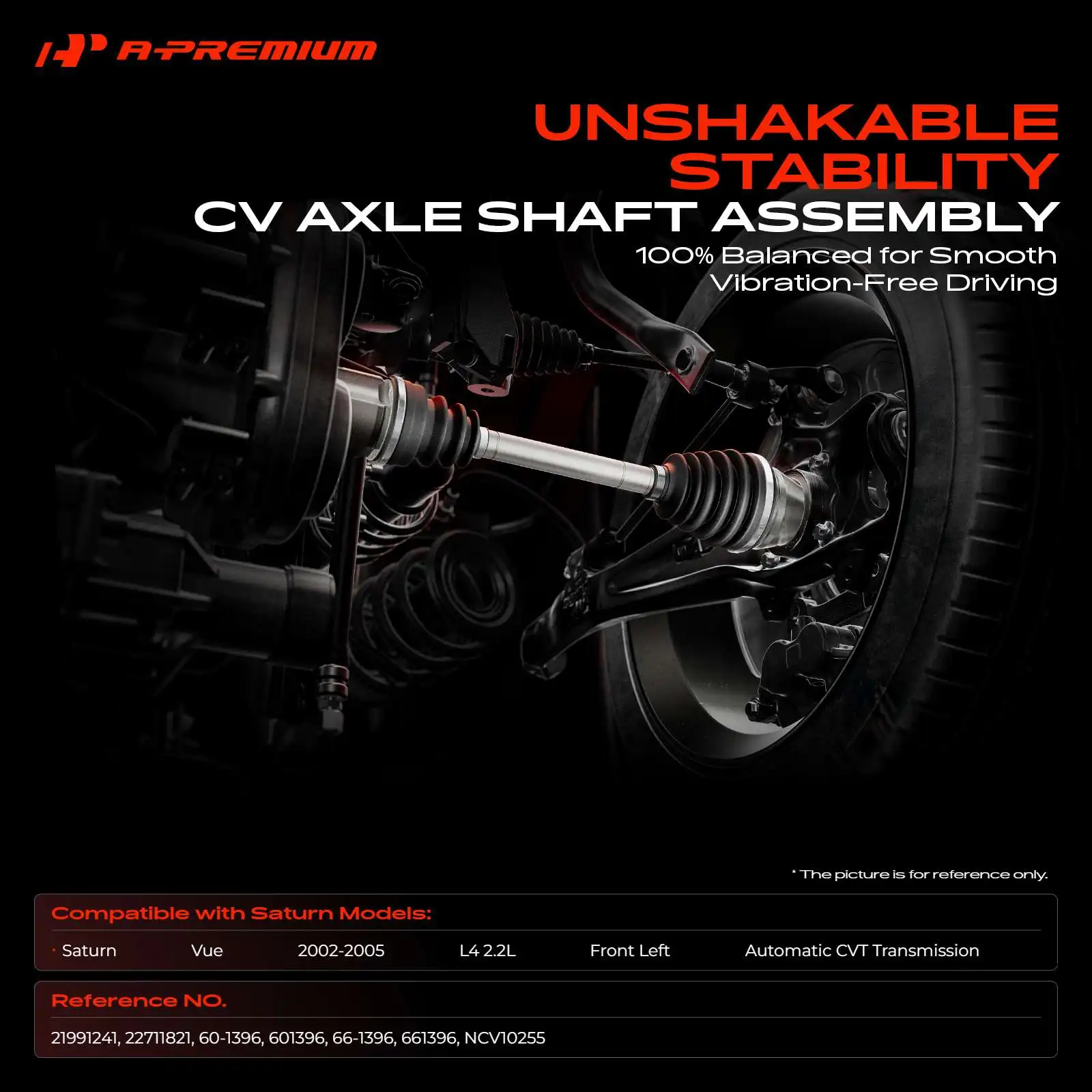 A-Premium Front Driver Side CV Axle Assembly for Saturn Vue 2002-2005