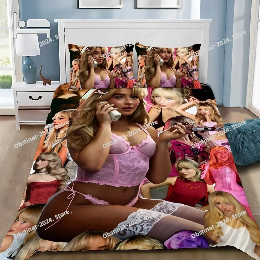 Singer Duvet Pillowcase Bedding Set Boy C-Carpenter Girl Bedroom Decoration Children Gift S-Sabrina Single Double Large Size