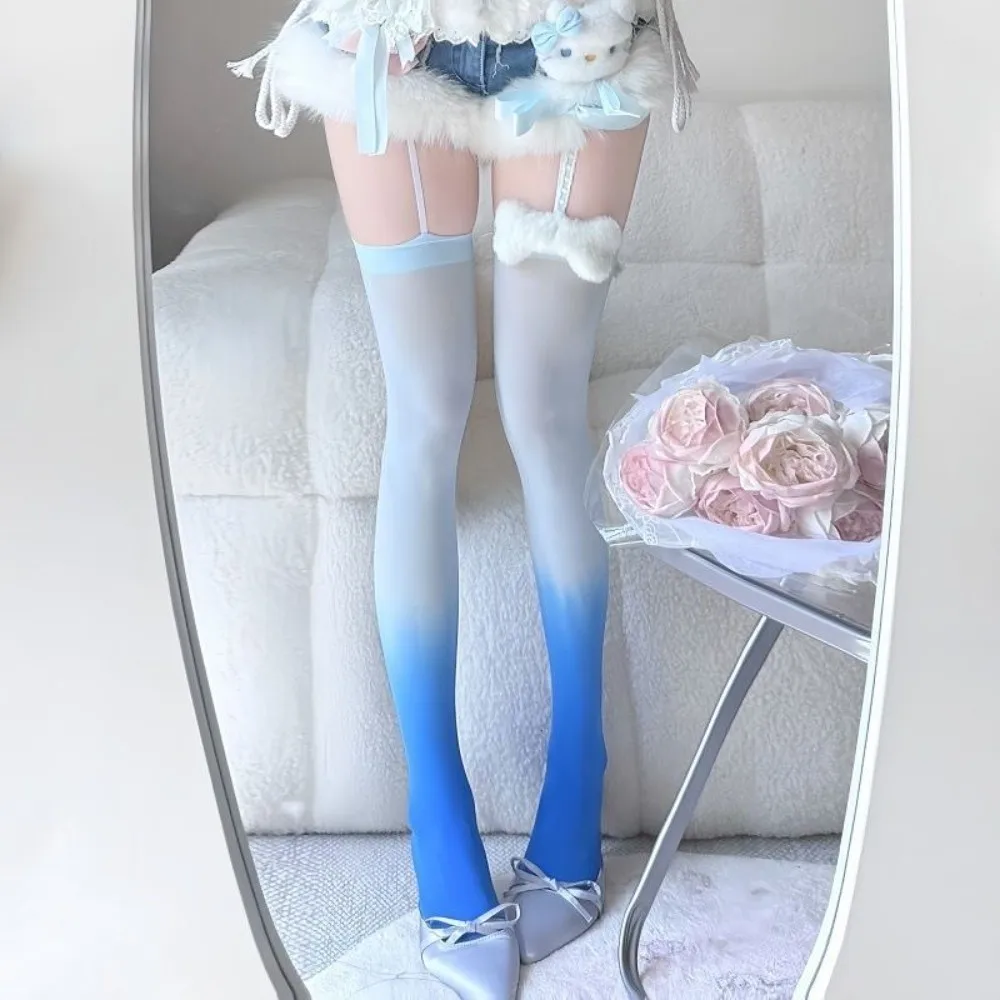 Seamless Gradient Color Silk Stockings Elastic Breathable Garter Stockings Thin Slimming Suspender Stockings Cosplay