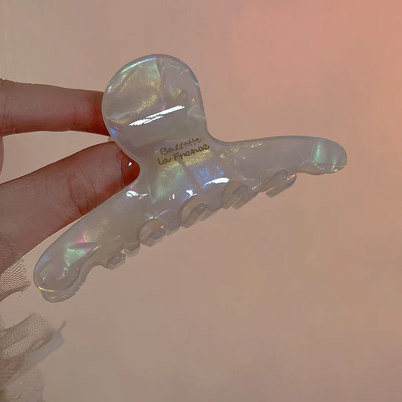 Pinza para el pelo de tiburón grande estilo nicho elegante, horquilla de acetato de alta gama, accesorio para el cabello en la parte posterior de la cabeza