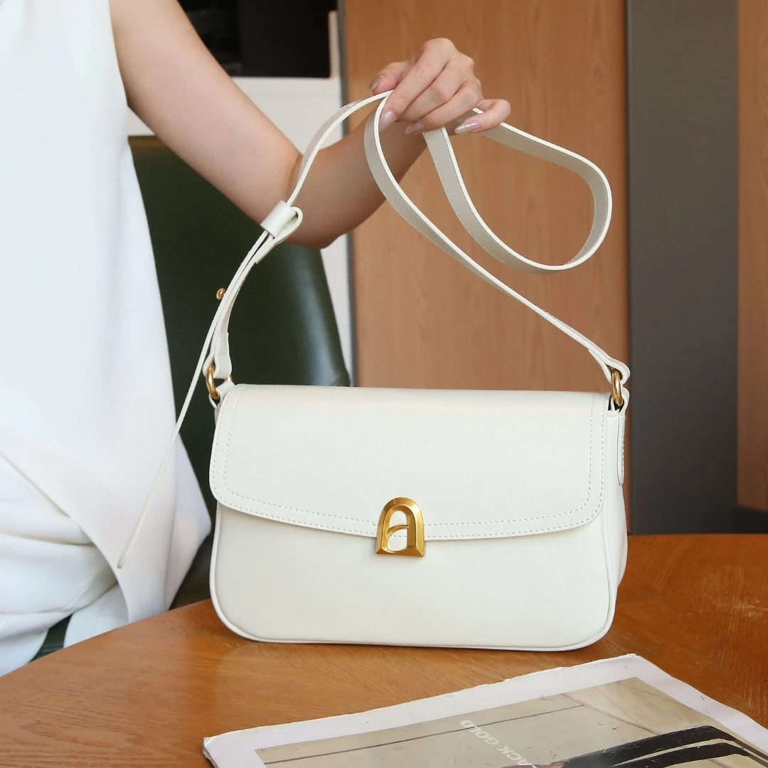 

Luxury Handbags Female Crossbody Bags Tofu Small Square Shoulder Bag Women Bags New Fashion 2025 Genuine Cowhide Leather Satchel