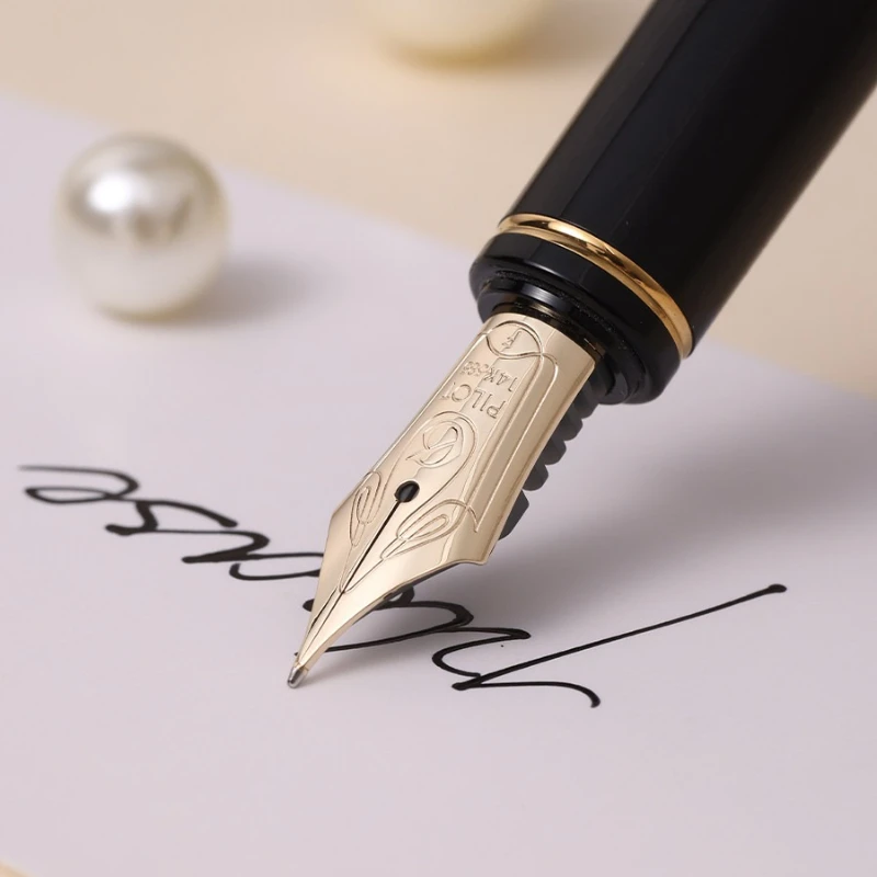 Japan PILOT Grance14K Gold Tip Fountain Pen F/M 0.5/0.7MM Brass Pen Holder Metal FGRC-12SR School Calligraphy Pens Stationery