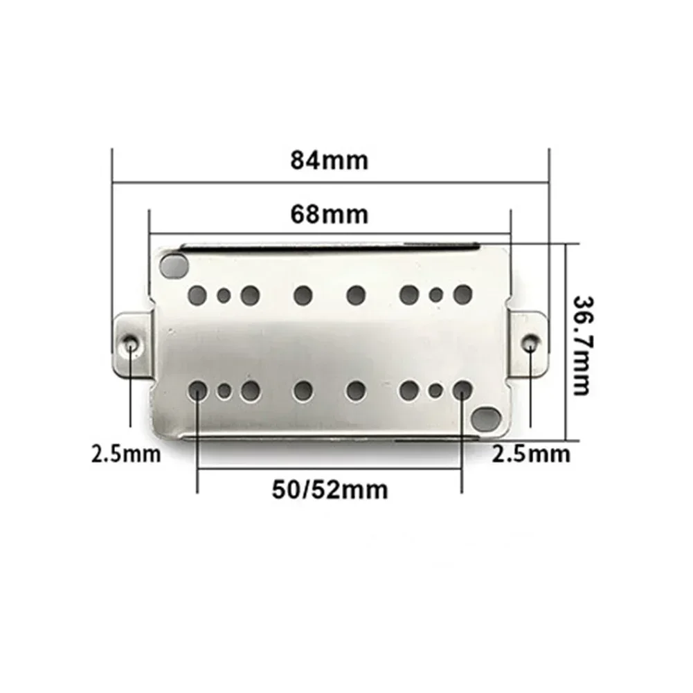 Copper Nickel Alloys Humbucker Guitar Neck Bridge Pickup Baseplate Frame 50 52mm Guitar Pickup Base Plate For Guitar Parts