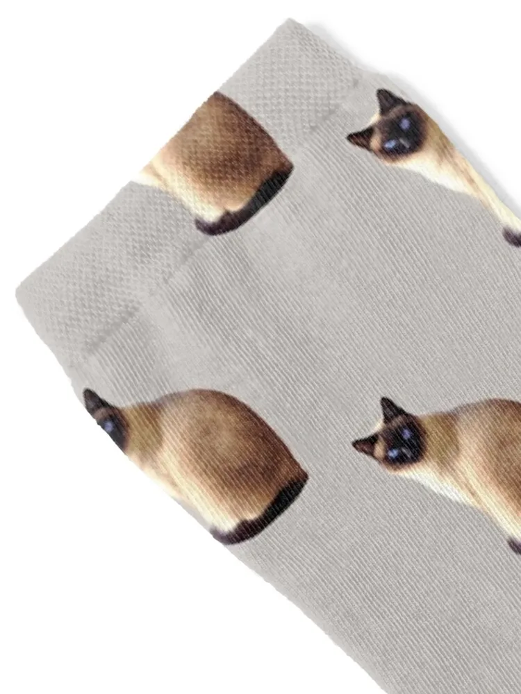 Suspicious Siamese Cat Colourful Repeating Pattern Socks heated tennis christmass gift Lots Man Socks Women's