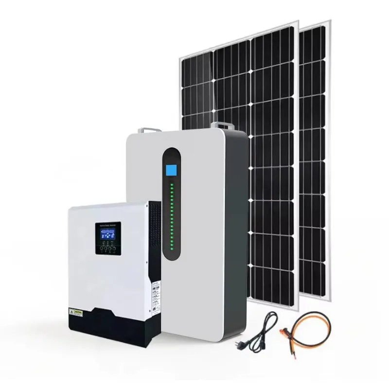 Customized 6KW MPPT Inverter 10 KWH LiFePO4 Storage Battery Monocrystalline Silicon Solar Hybrid Energy System Residential SH-90