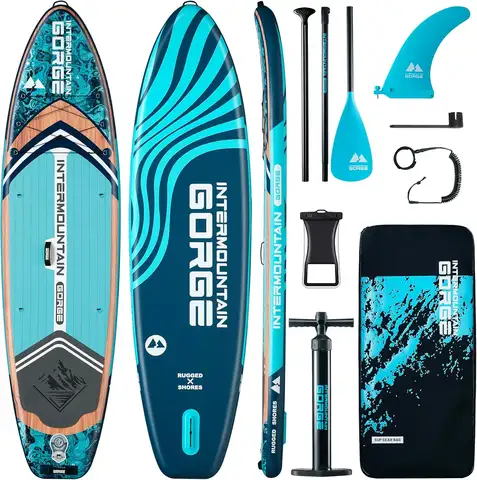 SKATINGER 11'x34''x6'' Inflatable Paddle Board for Adults Waterproof Standing Style SUP Board with Accessories for Aquatic
