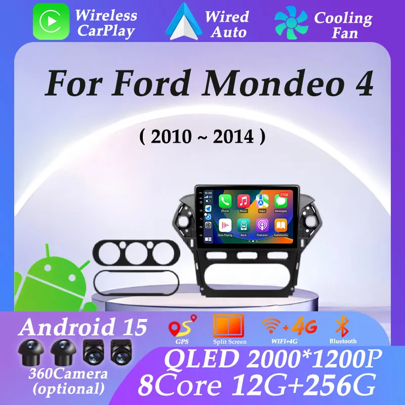 

10 inch for Ford Mondeo 4 2010 - 2014 Carplay Android Auto GPS Navi Split Screen DSP Car Radio Multimedia Player Video No 2 din