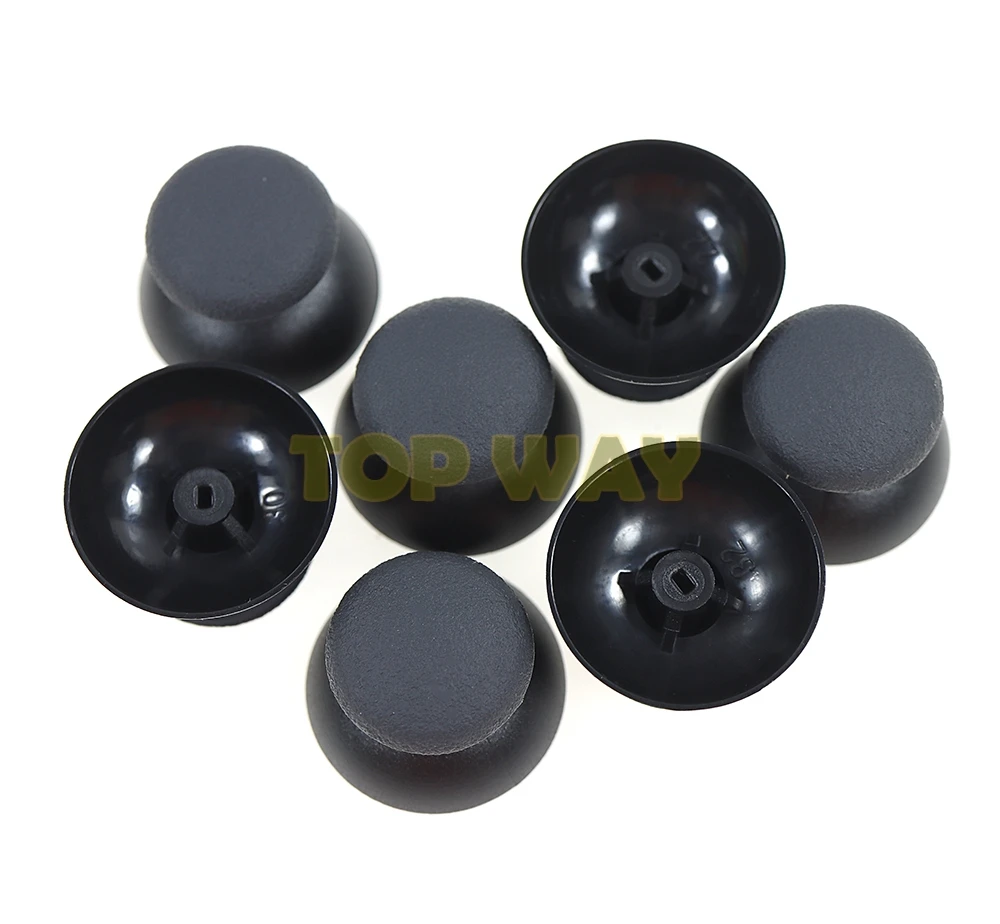 キノコ3Dロッカージョイスティックキャップシェル、サムスティック、ブラックスモールホール、ps2、ps3、2個