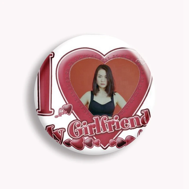 Singer Mitski Soft Button Pin Creative I LOVE My Girlfriend MITSKI Brooch Badge Bag Decor Fans Collect Friends Gift