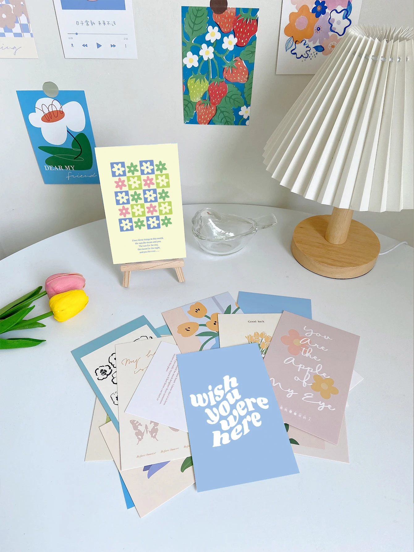 30 قطعة ملصقات الباستيل الدنماركية ، مجموعة ملصقات الحائط الباستيل الدانماركية ، ديكور غرفة الباستيل الدنماركية ، صور ديكور غرفة الفن الجدار ، بطاقة بريدية #6