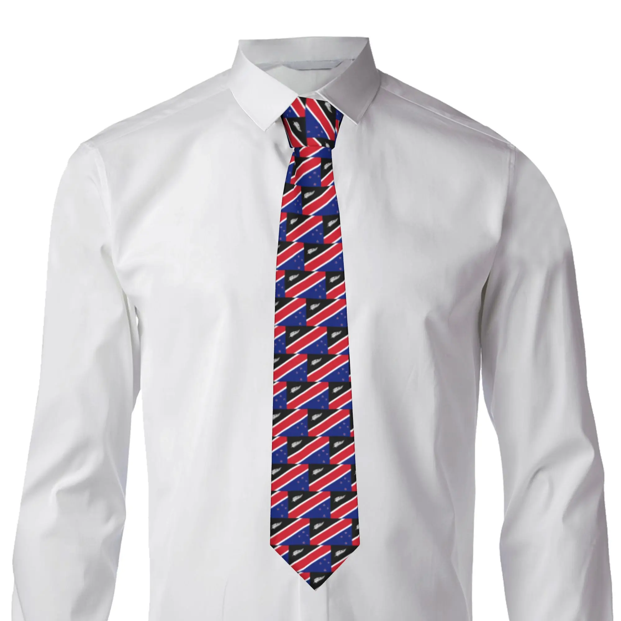 New Zealand Flag  Neck Ties Men Fashion  Silk Party Neckties