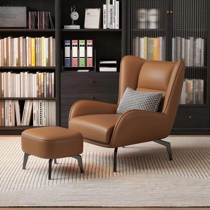 Single armrest sofa chair, wabi-sabi, balcony coffee table chair