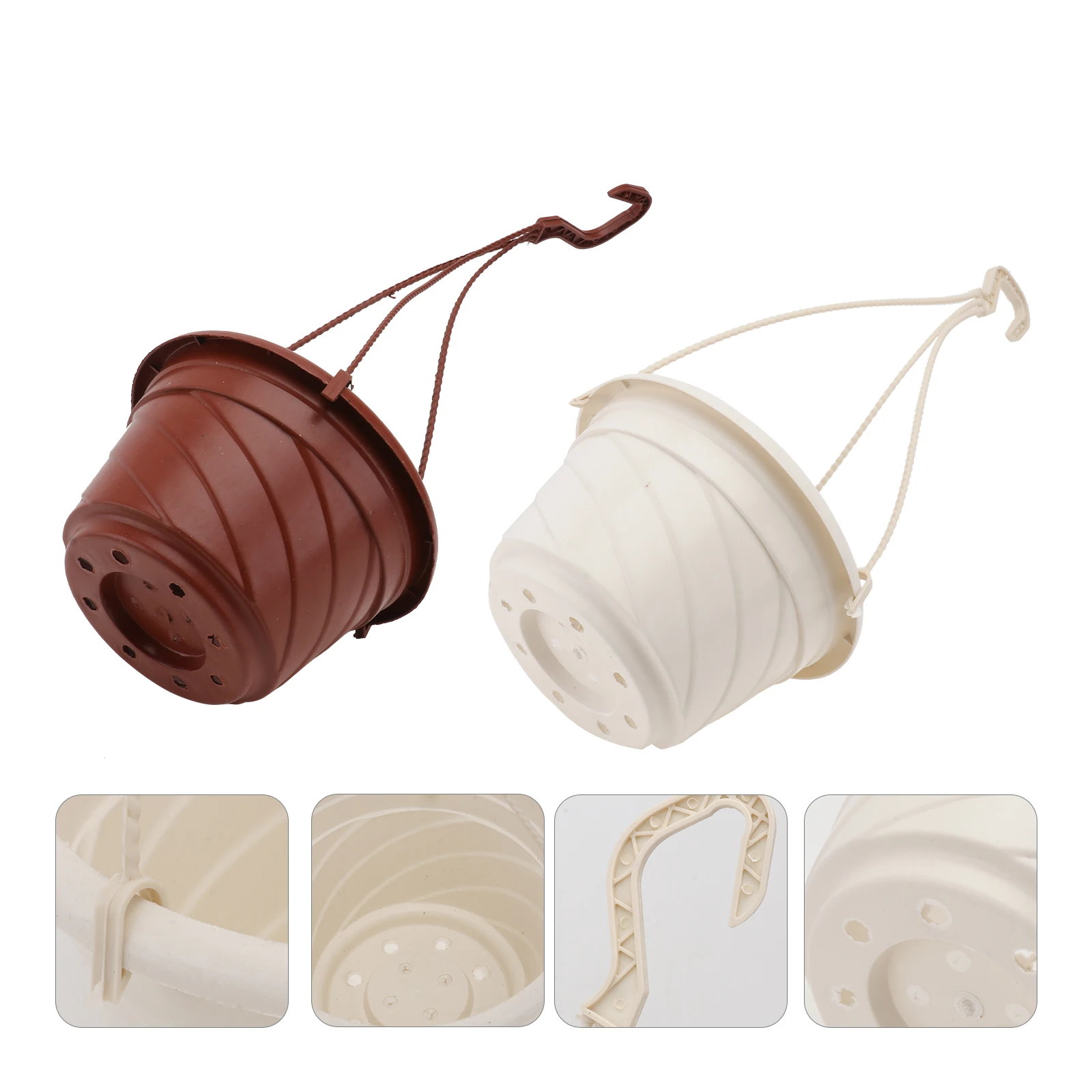 

4 Pcs Hanging Flower Pot Chlorophytum Planter Plastic Vase Plant Container Balcony Study Garden Display Home Decor