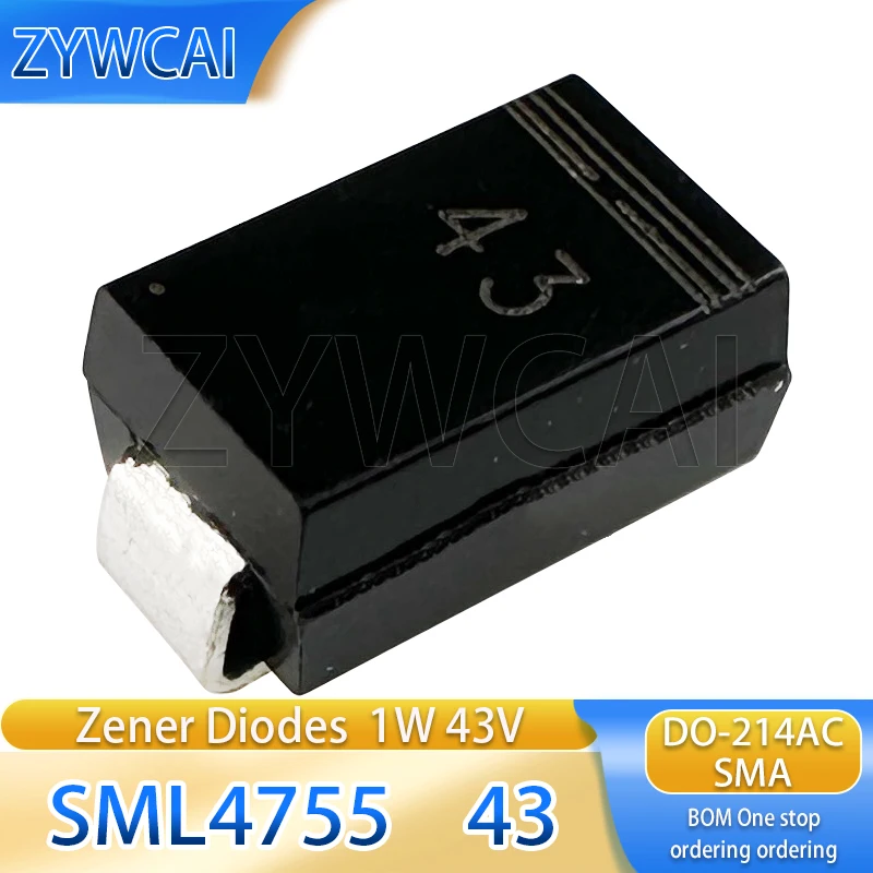 20 قطعة SML4754 SML4755 SML4756 SML4757 SML4758A 39 43 47 51 56 1W39V 1W43V 1W47V 1W51V 1W56V زينر الجهد المنظم ديود