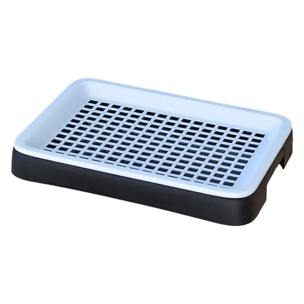 Double Layer Guinea Pig Cage Litter Tray Easy-Clean with Grate Rabbit Litter Tray Durable Removable Tray Potty Trainer Box view 2