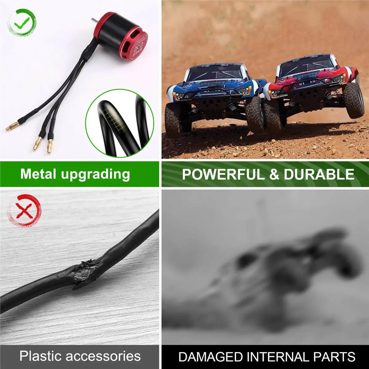 OKgood 3542 1850KV Outrunner Brushless Motor AM32 80A ESC with Belt Drive Gear Box for 1/10 RC Crawler Car SCX10 TRX4 TRX6,B