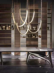Modern Design Leather Ceiling Chandelier U-shaped Art LED Pendant Light For Living Room Dining table Coffee Table Stairs