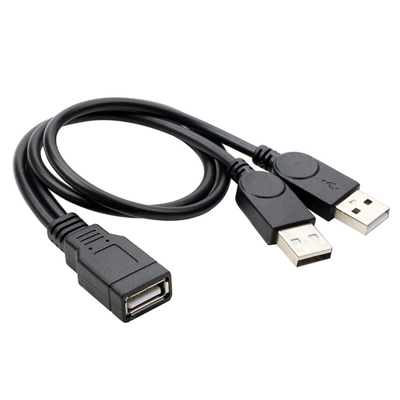 1/2/5pcs USB 2.0 A Male to Dual Female Splitter DC Power Supply Extension Cable Super Speed Data Sync Charging Orbital Wiring C5