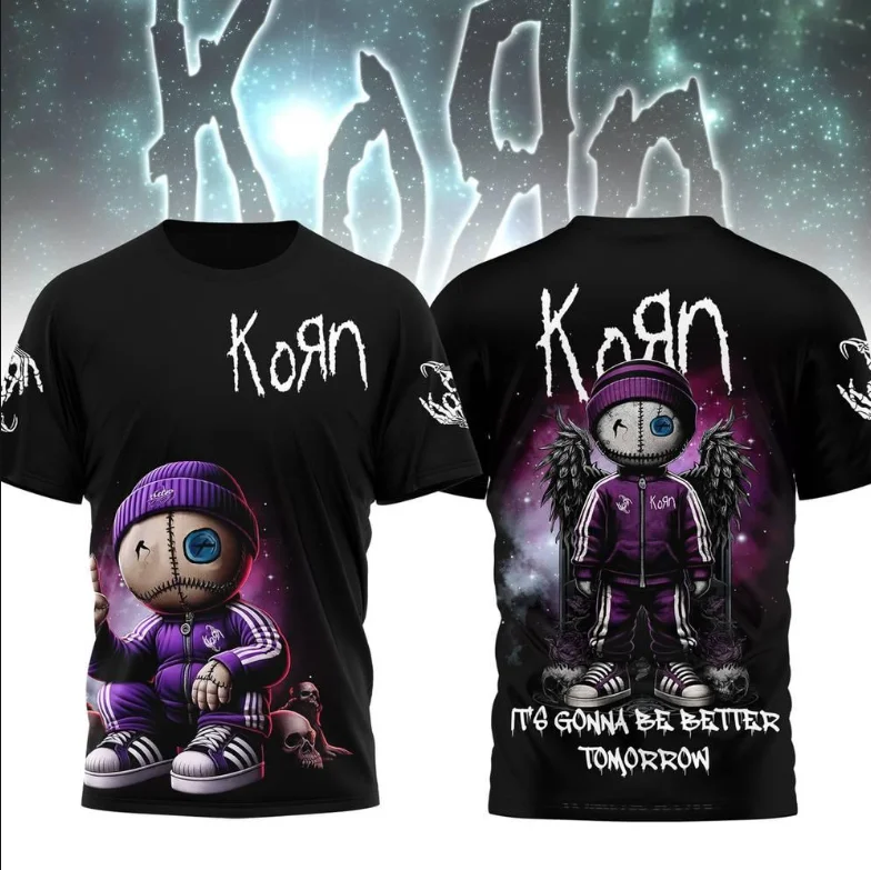 Rock Korn Graphic T-Shirt Male 3D Print Men Women Hip Hip Trend Short Sleeve Tee Y2k Top Oversized Streetwear Cosplay tshirt view 6