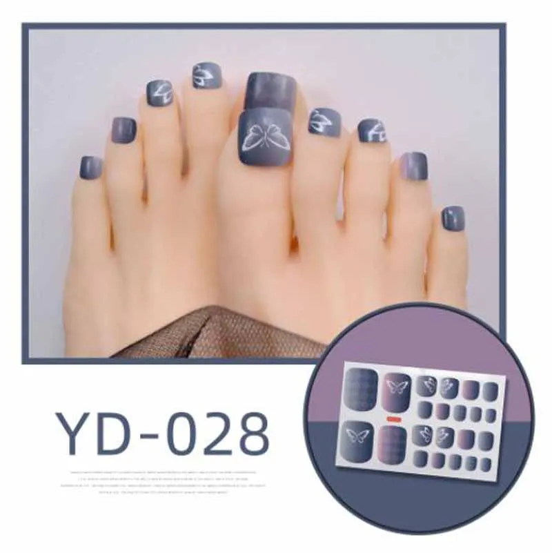 Calcomanías adhesivas Para uñas de los pies, cobertura completa, envolturas adhesivas Para uñas de los pies, decoraciones para puntas de uñas de los pies, Pegatinas Para Uñas