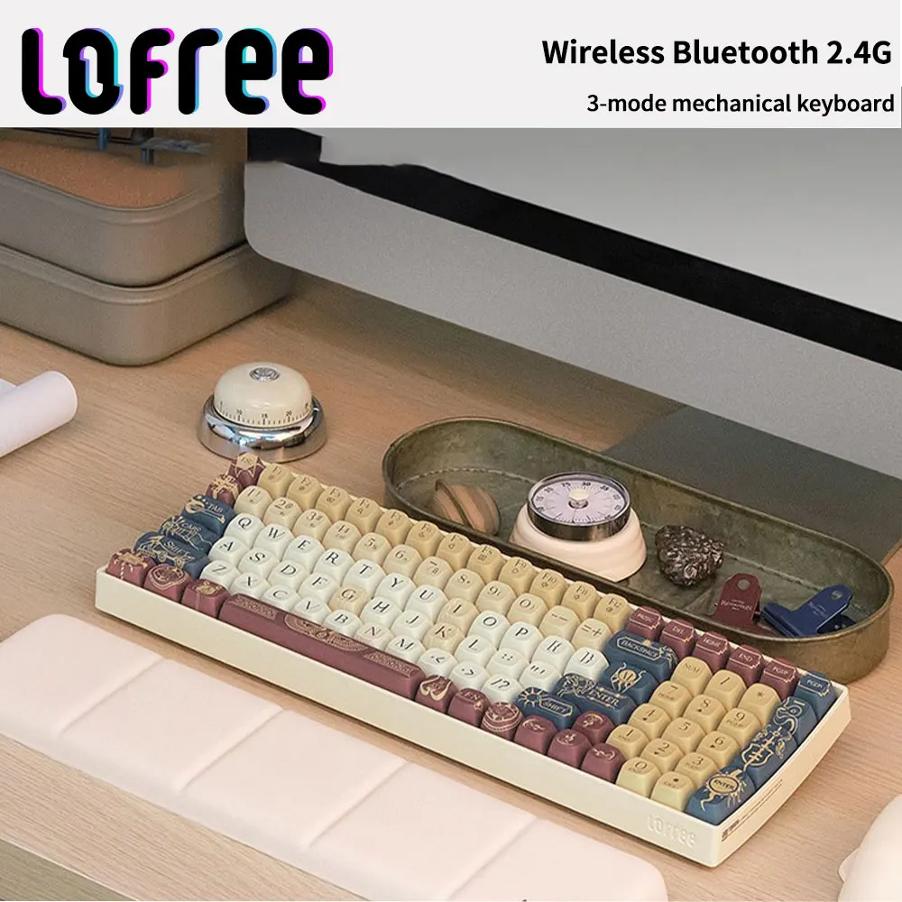 

Lofree Wireless Bluetooth Mechanical Keyboard&Mouse Set 2.4G 3-Mode Gaming Keyboard USB Recharge 68/100 Keys for PC Laptop