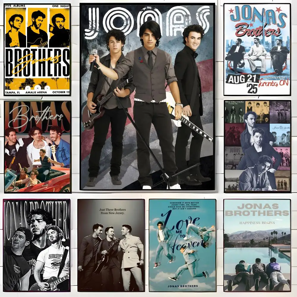 pop group J-Jonas Brothers Poster Wall Art Print Decorative Mural Home Decor Gift Unframed