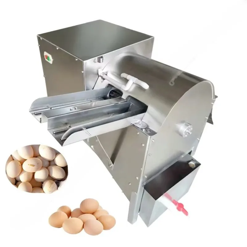 Custom High Quality Automatic Egg Washing Machine Water Spray Roller Brush Cleaning Stainless Steel for Poultry Processing