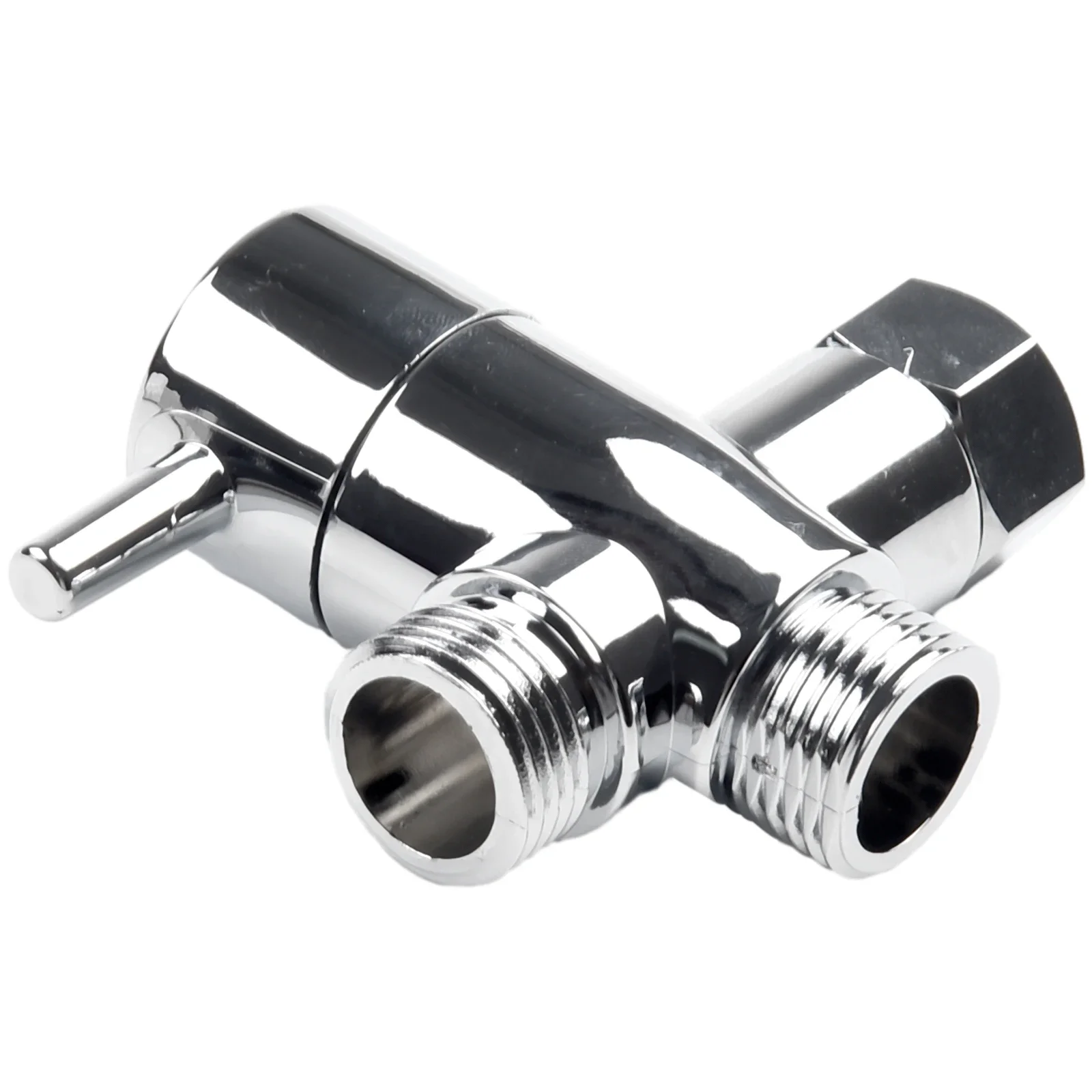 G1/2in 3 Way Brass Diverter Valve T Adapters Converter Chrome For Showers Head Valve Three-way Water Distribution Valve