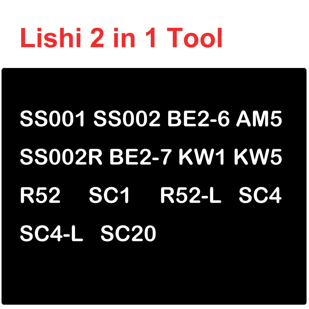 Classic Lishi 2 in 1 Tool SS001 SS002 BE2-6 AM5 SS002R BE2-7 KW1 KW5 R52 SC1 R52-L SC4 SC4-L SC20