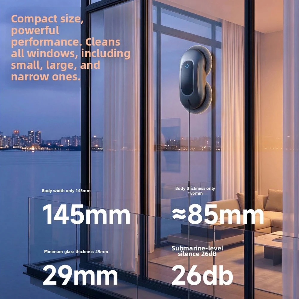 For Smart AI Glass Cleaning Robot 5500Pa Suction Anti Drop Magnetic Glass Cleaning Machine For Effortless Glass Care