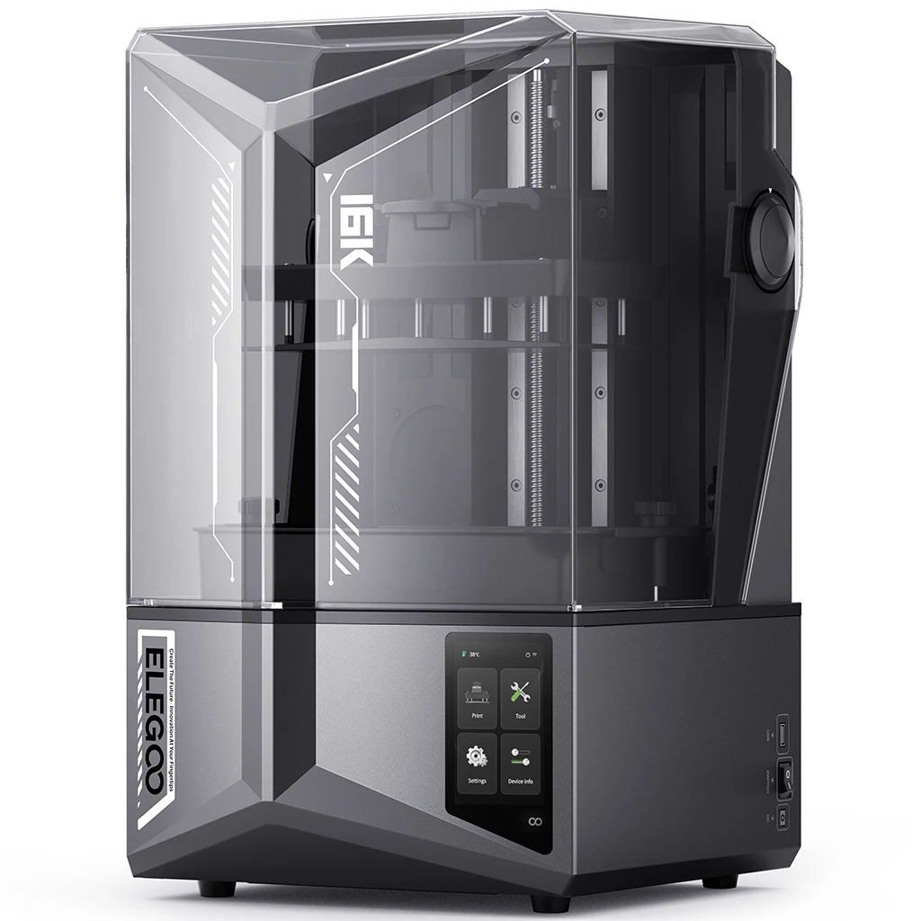 ELEGOO SATURN 4 ULTRA 16K Harz-3D-Drucker mit KI-gestützter Drucküberwachung und bis zu 150mm/h Hochgeschwindigkeitsdruck Größe 212x118x220mm