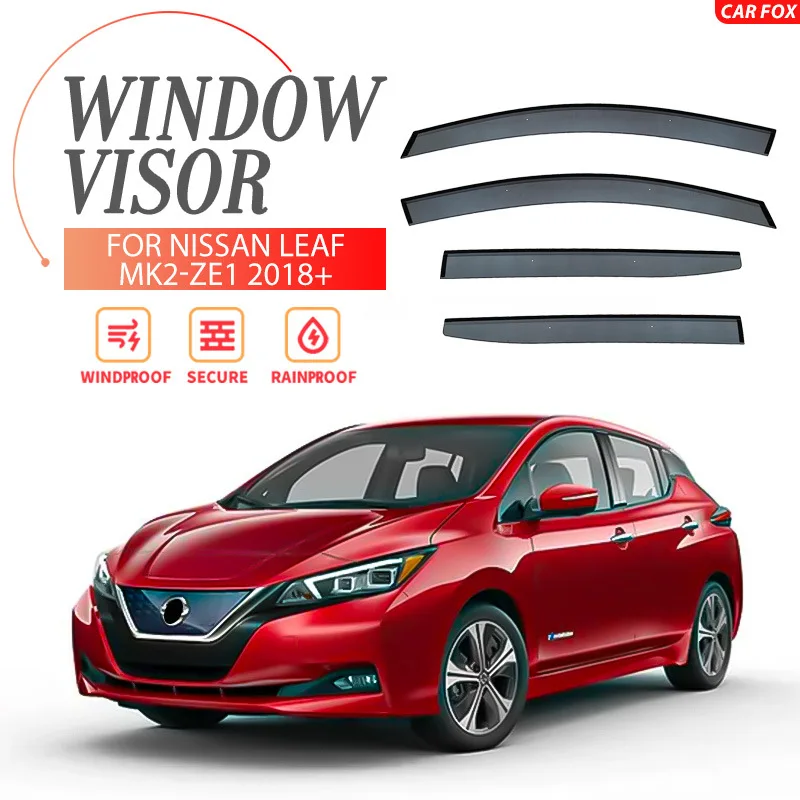 

For Nissan Leaf AZE0 2010-2018 Car Window Visor Awning Shelters Windshield Side Window Rain Sun Shade Accessories Car Styling