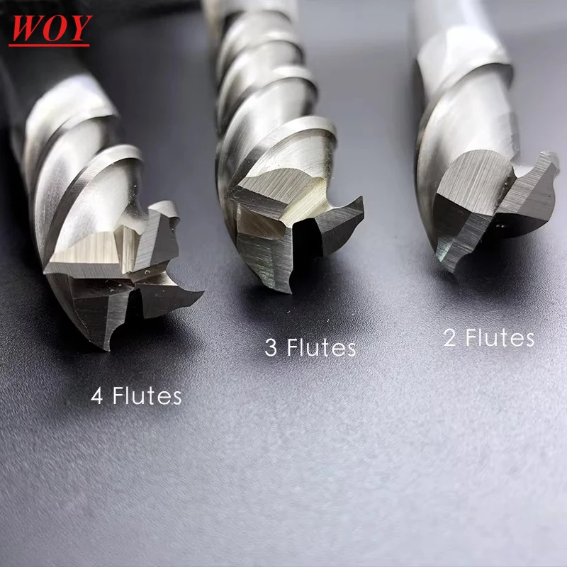 WOY End Mills High Precision HSS Metal Cutter Co8 Cobalt D1-32mm 2 3 4 Flutes Teeth Aluminum Milling Tool Key Seater Router Bit