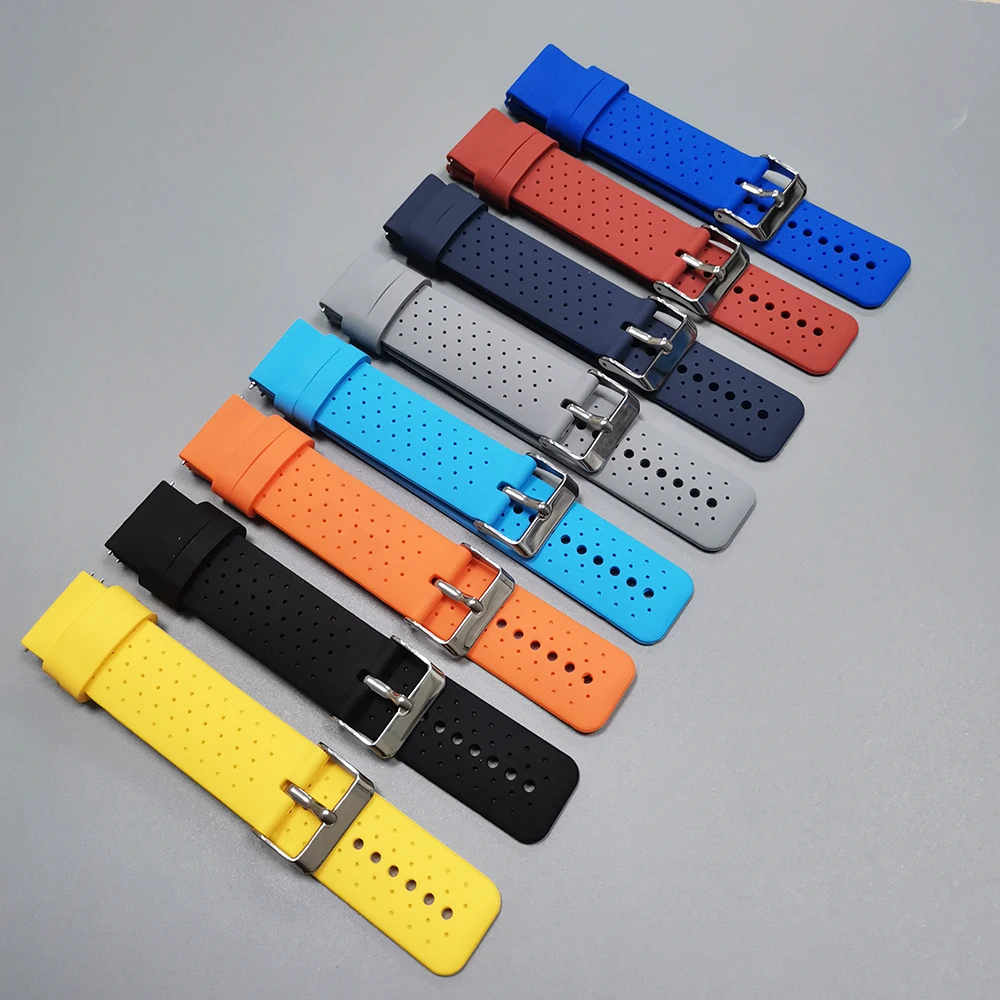 20 22mm Rubber Strap For Huami Amazfit Active Max/BALANCE 2/Bip6 5 UNITY/Active2/GTS4 2mini/GTR 4 3 Pro 47mm Breathable Bracelet