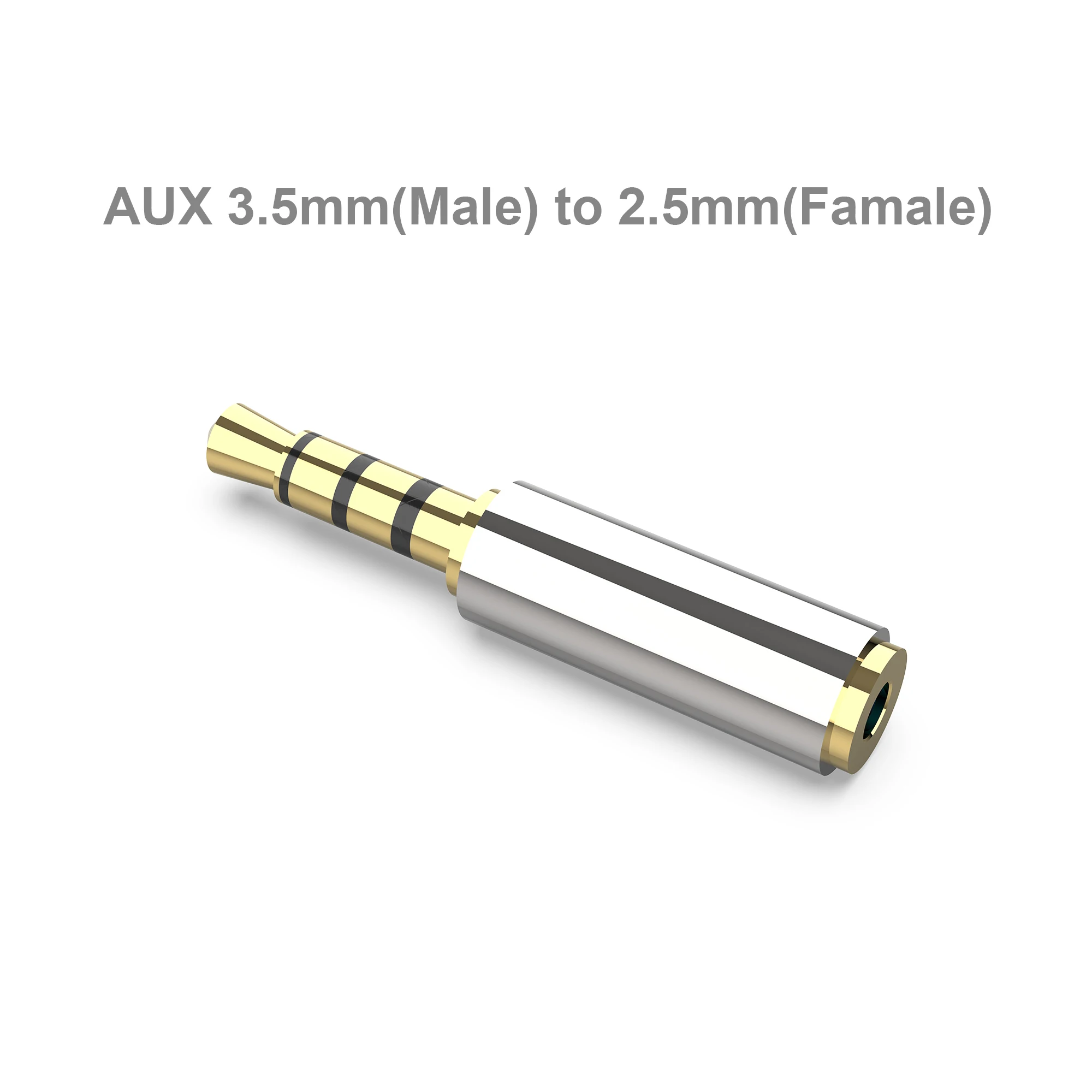 3,5/2,5 mm Stecker auf 2,5/3,5 mm Buchse Stereo-Stecker Koppler Adapter Audiokabel Verlängerung für MP3 DVD Kopfhörer Auto.