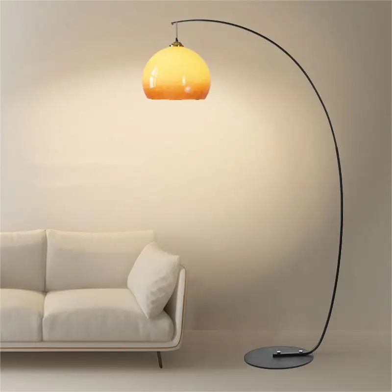 Simple fishing lamp living room sofa glass floor lamp corner decoration design Scandinavian art E27 floor